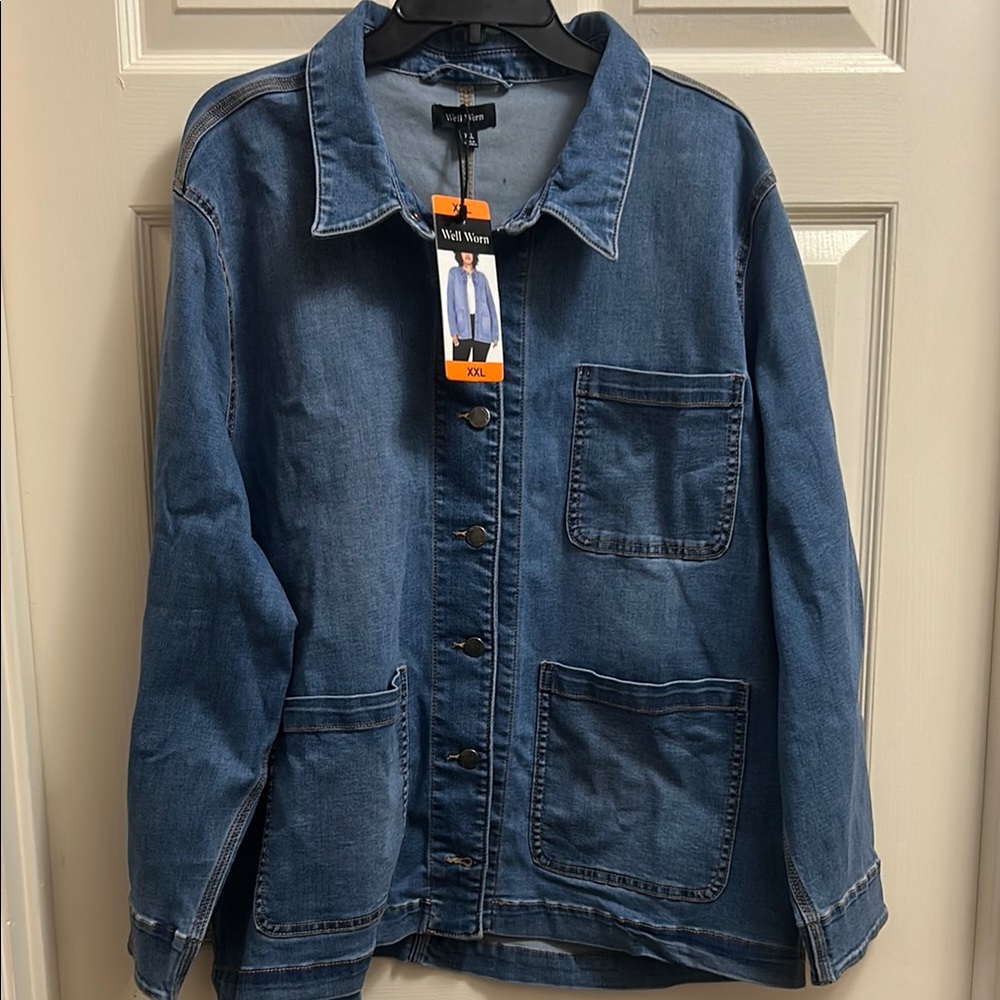 Well Worn Denim Button Up Jacket XXL NWT - Picture 2 of 5